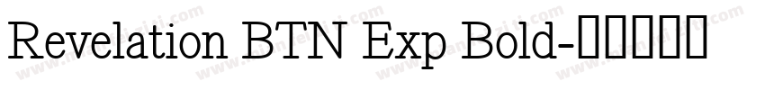 Revelation BTN Exp Bold字体转换